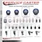 Service Caster 4'' SS Blue Poly Swivel 1-1/8'' Expanding Stem Caster with Brake SCC-SSEX20S414-PPUB-BLUE-TLB-118 - alternate 2